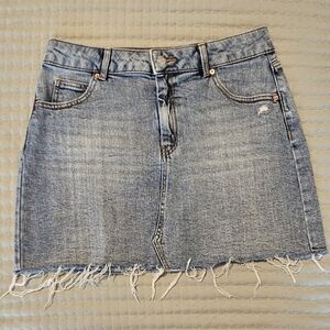Wild Fable Light Blue Frayed Mini Skirt